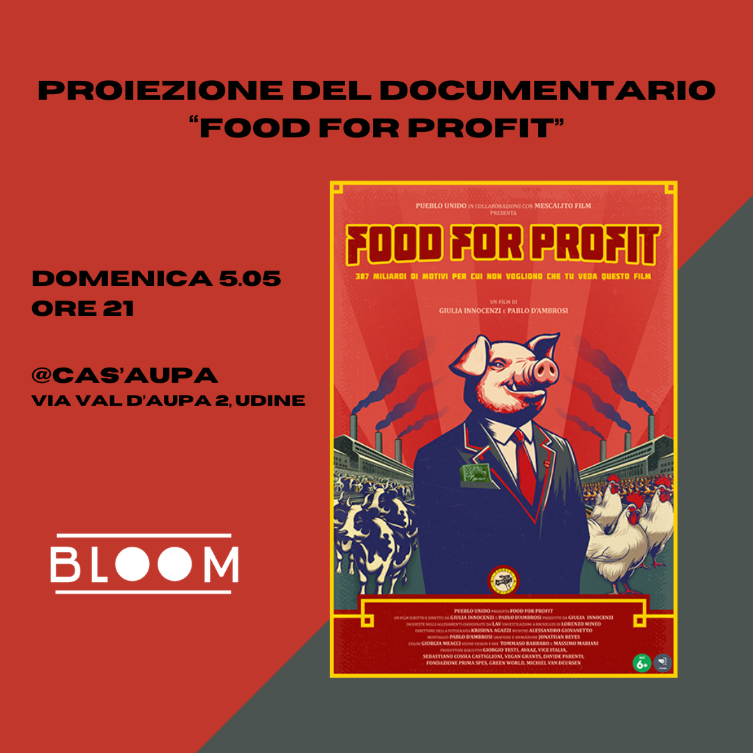 Read more about the article 5 maggio 2024 – Proiezione del documentario “Food For Profit”